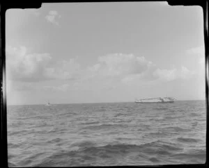 Shipping barge with tug Hazel Repton