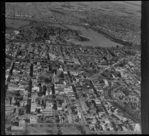 Christchurch city, with Hagley Park