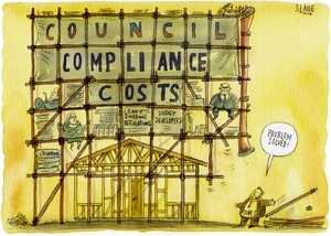 'Council compliance costs.' "Problem solved!" 3 April, 2008