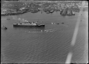 Ship, Wanganella, Auckland Harbour