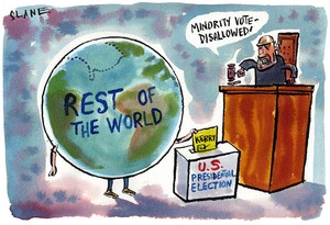 U.S. Presidential Election. Rest of the world - Kerry. "Minority vote - disallowed!" 13 November, 2004