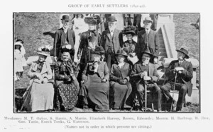 Photograph of a group of Wellington early settlers