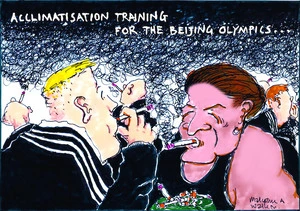 'Acclimatisation training for the Beijing Olympics...' 18 July, 2008