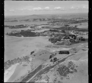 Ostend, Waiheke Island, Hauraki Gulf, looking towards Rangitoto Island