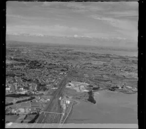 Otahuhu, Auckland, including Westfield Freezing Works and railway yards