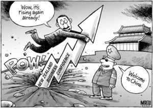 "Wow, it's rising again already!" "Welcome to China." 1 November, 2008.