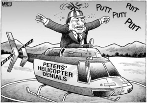 'Peters' helicopter denials.' "Putt, putt, putt." 4 November, 2008.