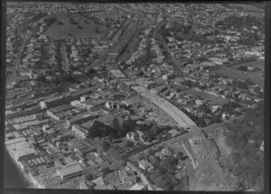Auckland, including construction site of Newmarket motorway