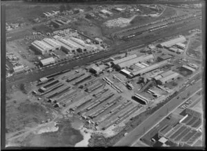 Premises of Hume Industries, concrete pipe manufacturers, Auckland