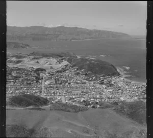 Island Bay, Wellington, Pencarrow Head in background