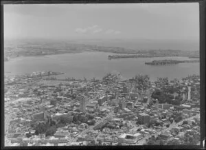 Auckland City looking across to Whangaparoa Peninsula