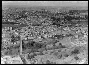 Grafton Gully, with motorway construction on right, Auckland