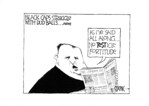 'Black Caps struggle with dud balls... News'. "As I've said all along no TESTicle fortitude." 7 June, 2008