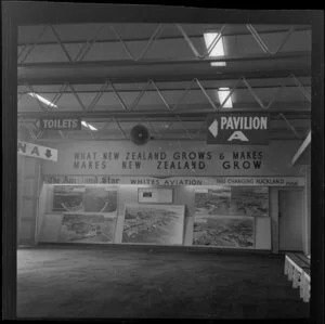 A display of photographs by Whites Aviation, presented by The Auckland Star newspaper, entitled 'This Changing Auckland', at Auckland Easter Show
