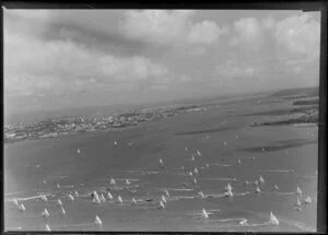 Yachts in Waitemata Harbour, Auckland, which are racing to Suva, Fiji