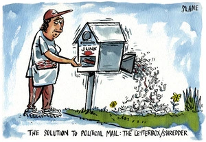 The solution to political mail, the letterbox-shredder. 10 July, 2004