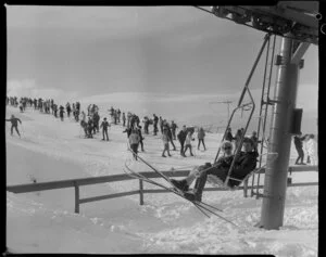 Skiers at Coronet Peak, Queenstown