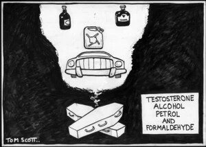 Testosterone, alcohol, petrol and formaldehyde. 24 May, 2007