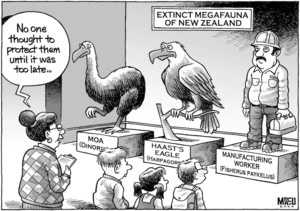 'Extinct megafauna in New Zealand'. "No one thought to protect them until it was too late..." 18 April, 2008