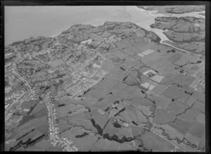 Aerial view of Pakuranga to Otara, at Howick, Auckland, for Auckland Hospital Board