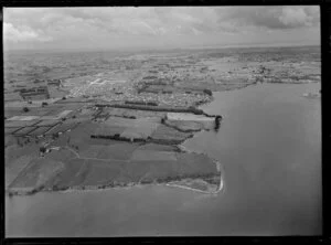Aerial view from Tamaki to Pakuranga, Auckland