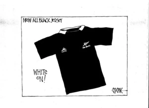 Winter, Mark 1958- :New All Black jersey. 1 August 2011
