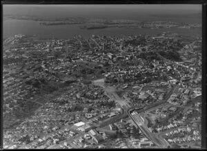 Auckland city, including Dominion Road interchange