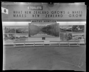 Display of photographs by Whites Aviation for Easter Show, 1968