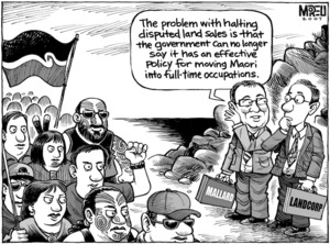 "The problem with halting disputed land sales is that the government can no longer say it has an effective policy for moving Maori into full-time occupations." 2 March, 2007.