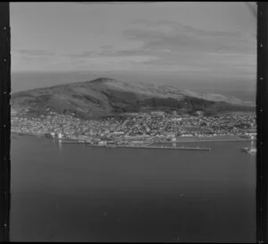 Bluff Hill, with township of Bluff and port facilities