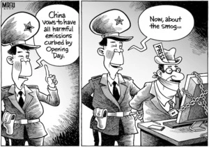 "China vows to have all harmful emissions curbed by opening day. Now about the smog..." 4 August, 2008