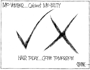 Mo-vember...Cabinet Mo-bility. Hair today...Gone tomorrow. 2 November, 2007