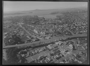 Newmarket, Auckland, showing the Newmarket Viaduct