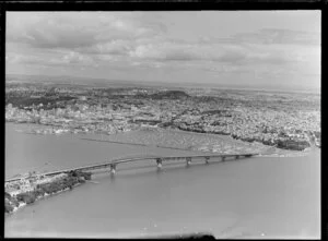 Auckland Harbour Bridge and City