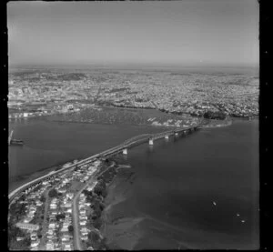 Auckland Harbour Bridge and Westhaven, Auckland