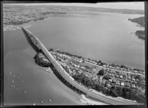 Northcote, with Auckland Harbour Bridge in the background