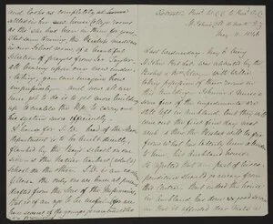 Extracts from letter by unknown correspondent