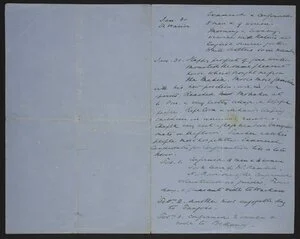 Letter - G A Selwyn to his father SEL010/5.00/12