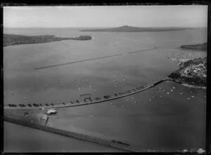 Waitemata Harbour, Auckland, including Tamaki Drive and the Outboard Boating Club of Auckland