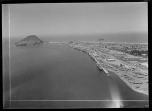 Mount Maunganui Port, including The Mount in the background