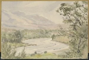 Barton, Cranleigh Harper, 1890-1975 :Garry River, Okuku, Canterbury. [ca 1950]