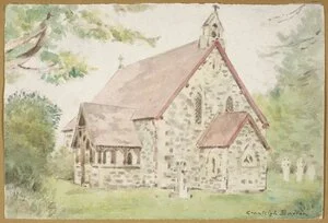 Barton, Cranleigh Harper, 1890-1975 :Peel Forest Church. [ca 1950]
