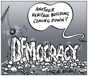 Nisbet, Alistair, 1958- :"Another heritage building coming down?" 11 August 2011