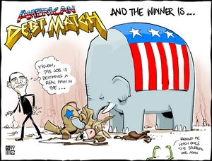 Smith, Hayden James, 1976- :American Debt Match - and the winner is... 3 August 2011