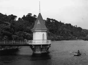 Valve tower and caretaker, Karori Reservoir