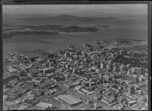 Auckland City, including Rangitoto Island in the background