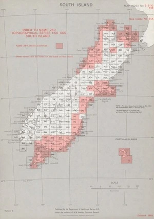 Index to NZMS 260 topographical series 1:50 000. South Island.