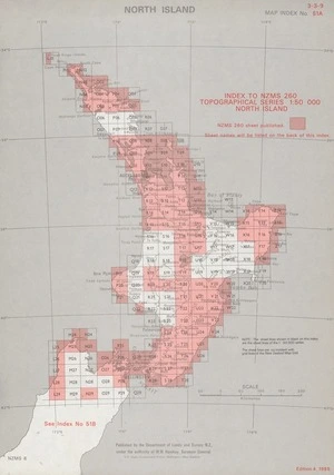 Index to NZMS 260 topographical series 1:50 000. North Island.