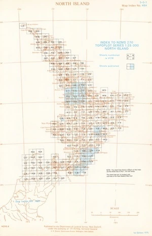 Index to NZMS 270 topoplot series 1:25 000 North Island.