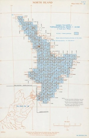 Index to NZMS 1 topographical series 1:63,360 (1 inch to 1 mile). North Island.